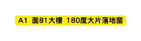 A1 面81大樓 180度大片落地窗