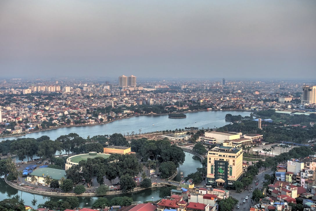 Aerial view of Haiphong, Vietnam